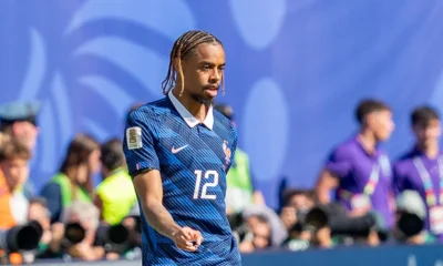 Bradley Barcola sous le maillot de l'équipe de France face au Sénégal en Coupe du monde, juin 2026