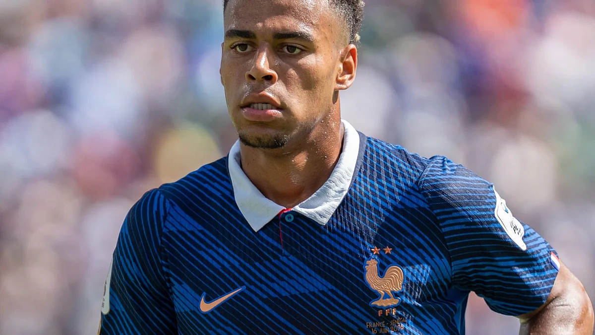 Désiré Doué sous le maillot de l'équipe de France lors de France-Sénégal à la Coupe du monde, juin 2026