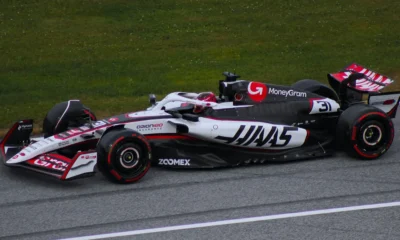 La Haas n°31 d'Esteban Ocon en piste lors du Grand Prix d'Autriche de F1, juin 2025