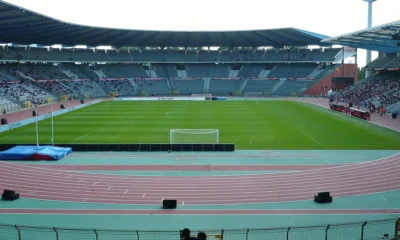 Pelouse et tribunes du stade Roi Baudouin à Bruxelles