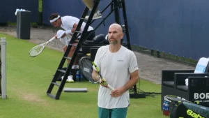 Adrian Mannarino sur le gazon du Libéma Open de Rosmalen, juin 2026