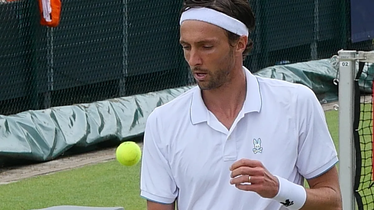 Arthur Rinderknech sur le gazon du Libéma Open de Rosmalen, en juin 2026