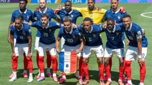 Le onze de départ de l'équipe de France, avec Ousmane Dembélé et Kylian Mbappé, avant France-Sénégal en juin 2026