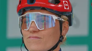 Clara Copponi avant la première étape du Tour de Grande-Bretagne féminin, août 2026