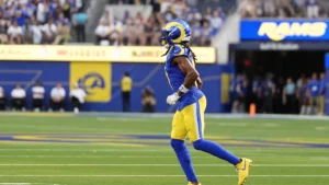 Davante Adams sous le maillot des Los Angeles Rams au SoFi Stadium, saison 2026