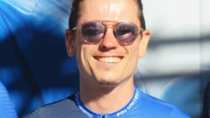 David Gaudu sous le maillot de Groupama-FDJ United aux championnats de France sur route, juin 2025