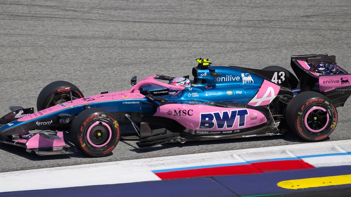 Franco Colapinto au volant de l'Alpine A526 numéro 43 lors du Grand Prix d'Autriche, juin 2026