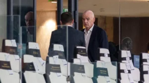 Gianni Infantino, président de la FIFA, en tribune officielle lors d'un match, été 2026