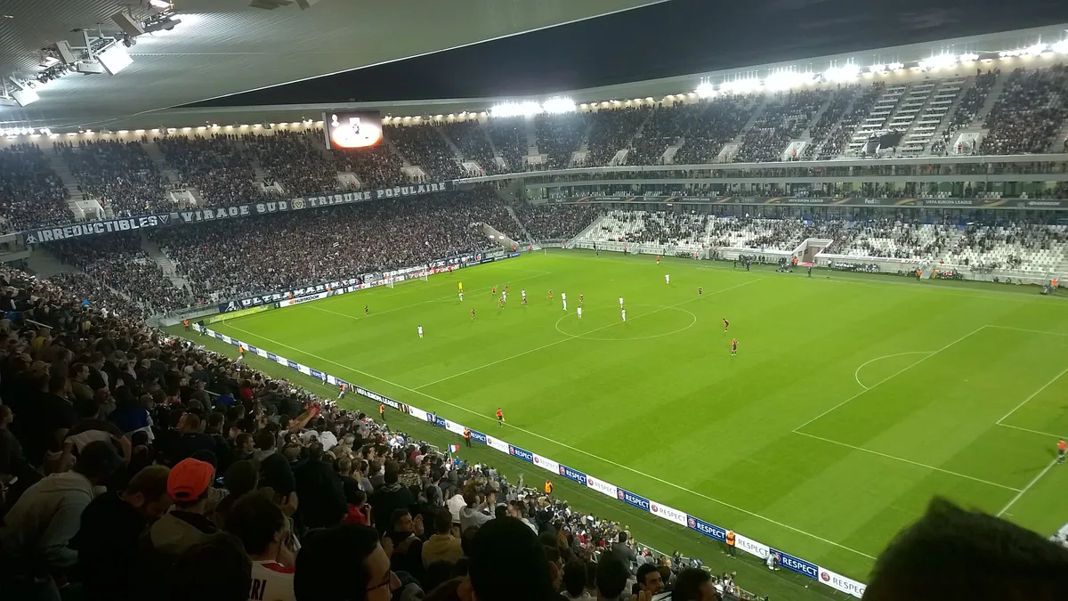 Le Matmut Atlantique plein lors de Bordeaux-Liverpool en Ligue Europa, le 17 septembre 2015