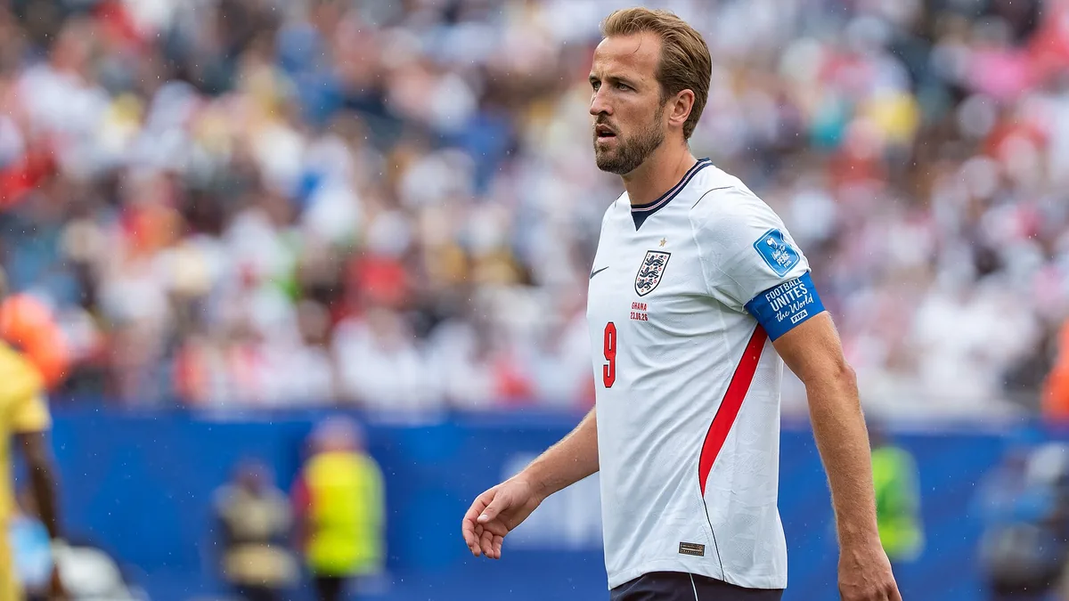 Harry Kane sous le maillot de l'Angleterre face au Ghana lors de la Coupe du monde, juin 2026