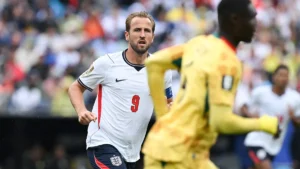 Harry Kane, capitaine de l'Angleterre, lors d'Angleterre-Ghana à la Coupe du monde, juin 2026