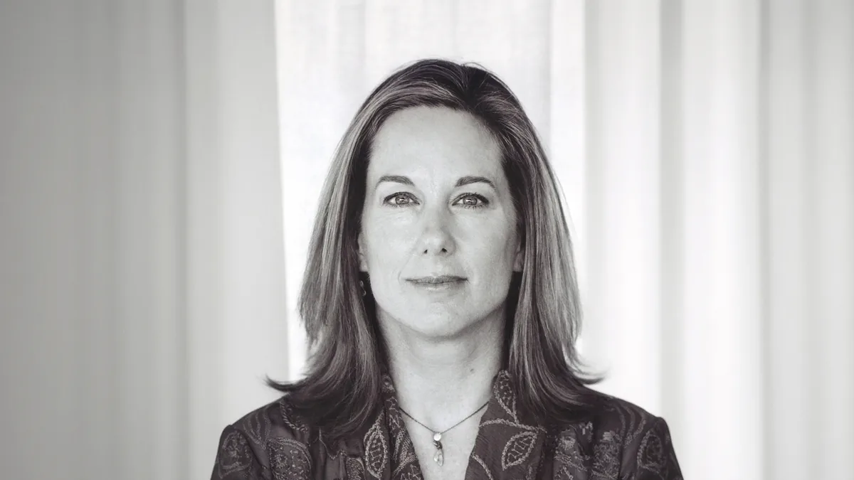 Portrait officiel de Kathleen Kennedy diffusé par LA28 pour l'annonce de sa nomination, octobre 2026