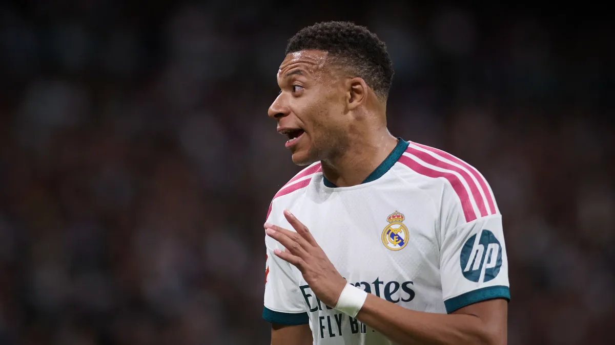 Kylian Mbappé sous le maillot du Real Madrid, buteur face à l'AS Rome en Ligue des champions, octobre 2026