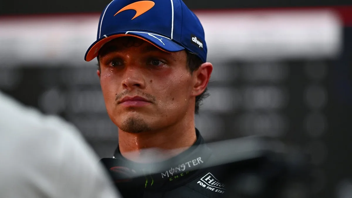 Lando Norris, casquette McLaren, après le Grand Prix de Singapour, octobre 2026