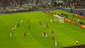 Les joueurs de la Lazio face à Cagliari au Stadio Olimpico de Rome en Serie A, le 3 novembre 2025
