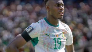 Moussa Niakhaté sous le maillot du Sénégal face à la France à la Coupe du monde, juin 2026