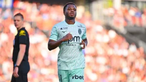 Ansu Fati sous le maillot de Monaco au stade du Moustoir face à Lorient, octobre 2026