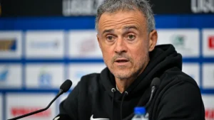 Luis Enrique, entraîneur du PSG, en conférence de presse, octobre 2026
