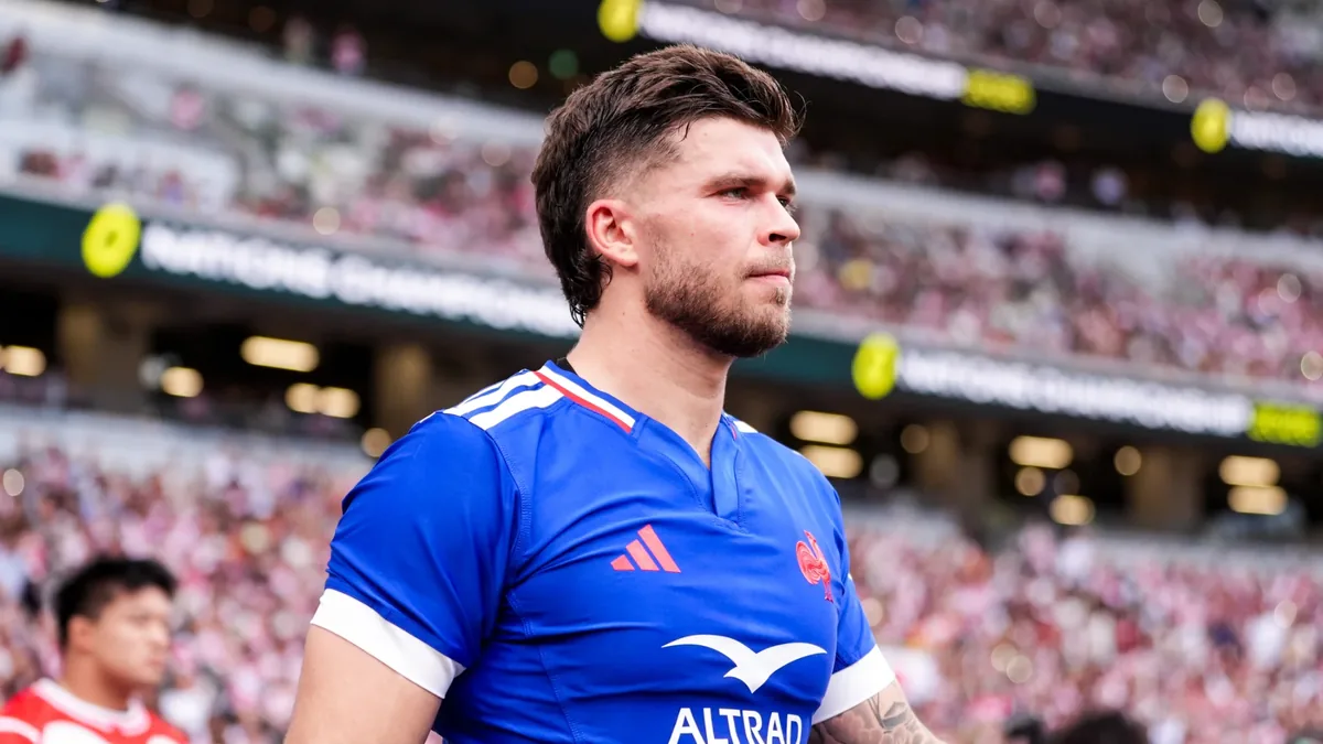 Matthieu Jalibert sous le maillot du XV de France avant le match face au Japon, juillet 2026