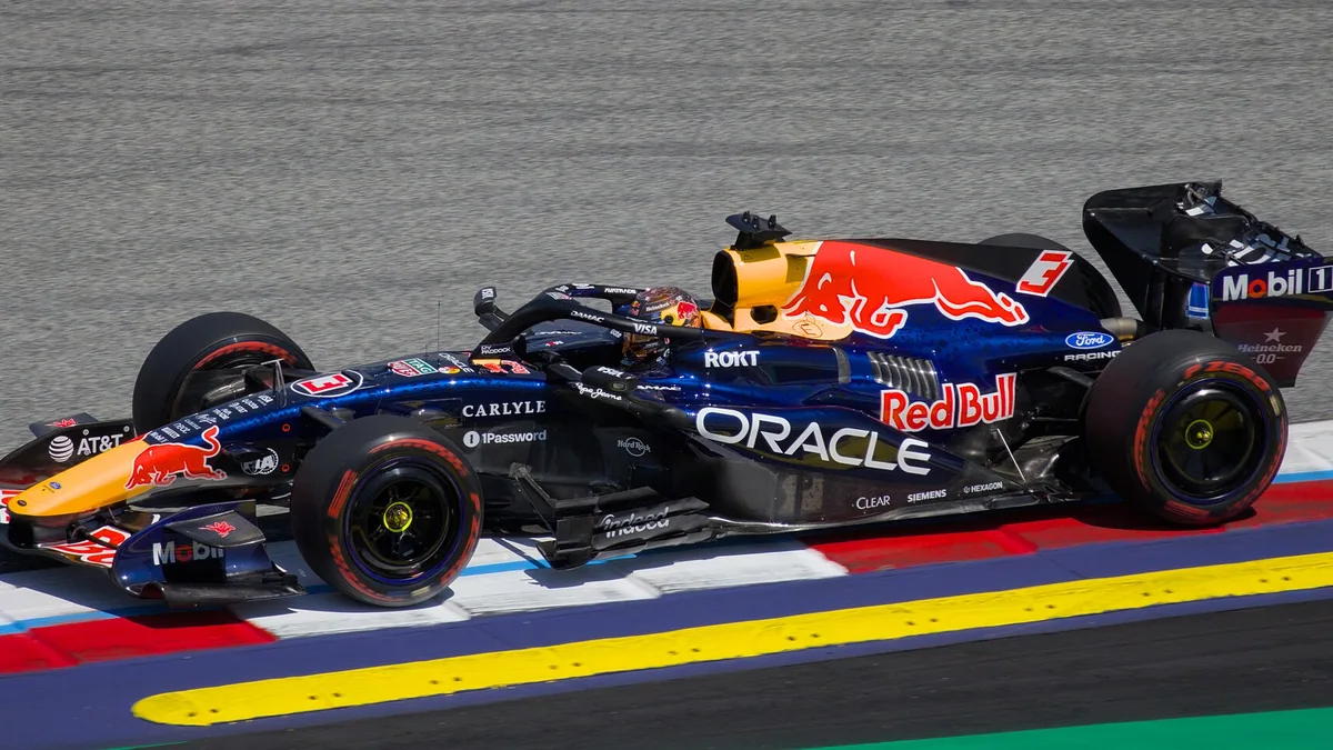 Max Verstappen au volant de la Red Bull RB22 lors du Grand Prix d'Autriche, juin 2026