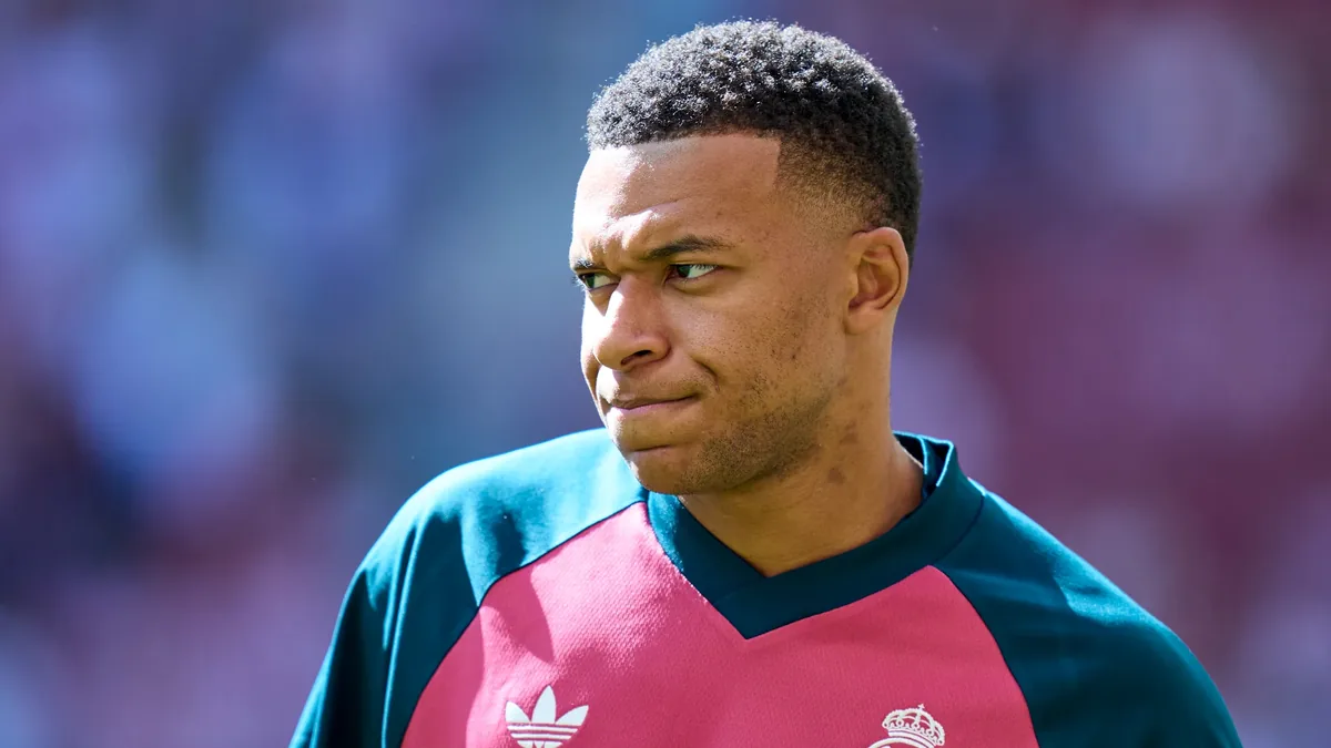 Kylian Mbappé à l'échauffement avec le Real Madrid, septembre 2026