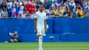Michael Olise sous le maillot de l'équipe de France lors de France-Norvège à la Coupe du monde, juin 2026