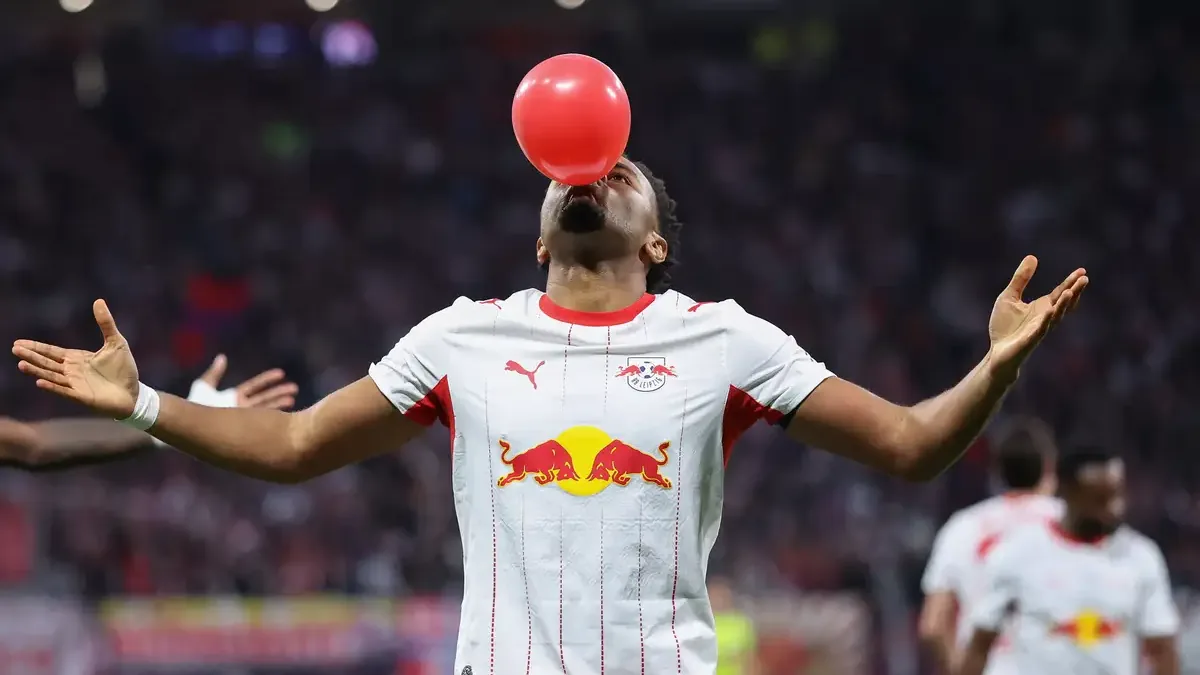 Christopher Nkunku sous le maillot du RB Leipzig face à l'Eintracht Francfort, octobre 2026