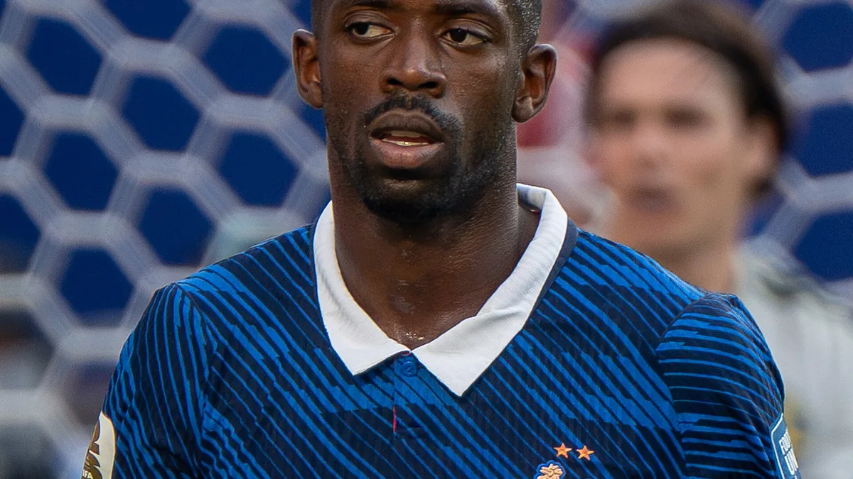 Ousmane Dembélé sous le maillot de l'équipe de France lors de France-Suède au Mondial, juin 2026