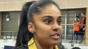 La pongiste française Prithika Pavade à Saint-Denis en février 2026