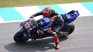 Fabio Quartararo sur sa Yamaha lors du Grand Prix de Malaisie de MotoGP à Sepang, octobre 2025