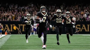 Des joueurs des New Orleans Saints en action au Caesars Superdome face aux Minnesota Vikings, octobre 2026
