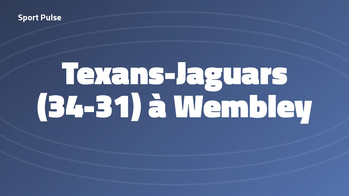 Affiche Sport Pulse du match des Houston Texans face aux Jacksonville Jaguars à Wembley en octobre 2026