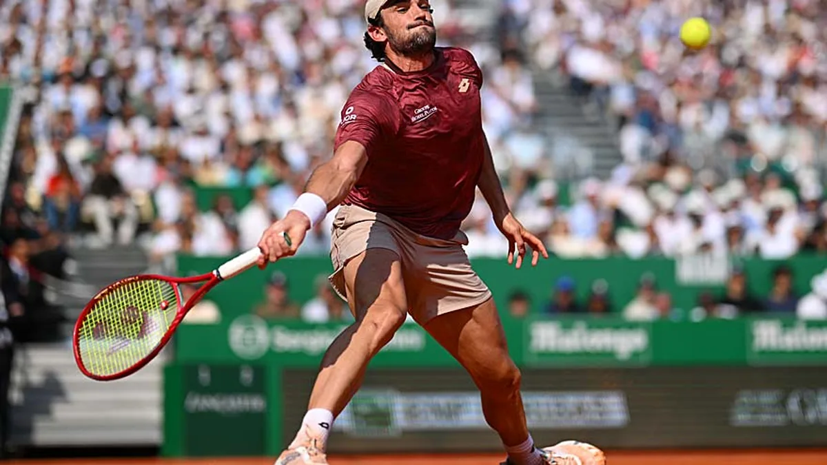 Valentin Vacherot en coup droit lors du Masters 1000 de Monte-Carlo, avril 2026
