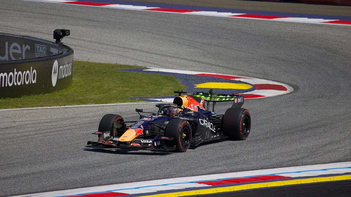 Max Verstappen au volant de la Red Bull RB22 lors des essais du Grand Prix d'Autriche, juin 2026