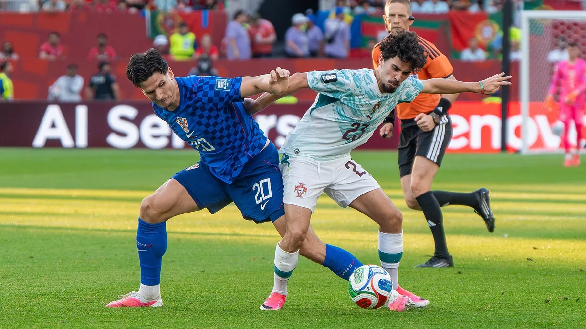 Vitinha sous le maillot du Portugal face à la Croatie lors de la Coupe du monde, juillet 2026