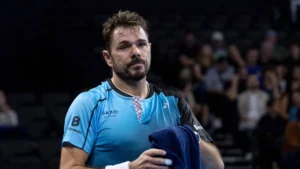 Stan Wawrinka sur le court de l'ATP 250 de Lyon, octobre 2026